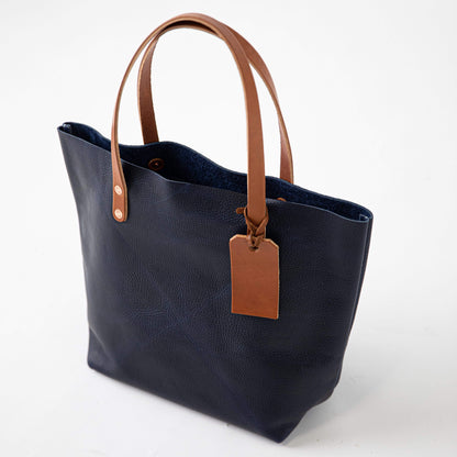Navy Kodiak Tote- blue handbag handmade in America