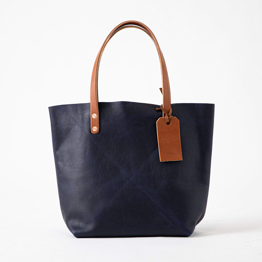 Navy Kodiak Tote- blue handbag handmade in America