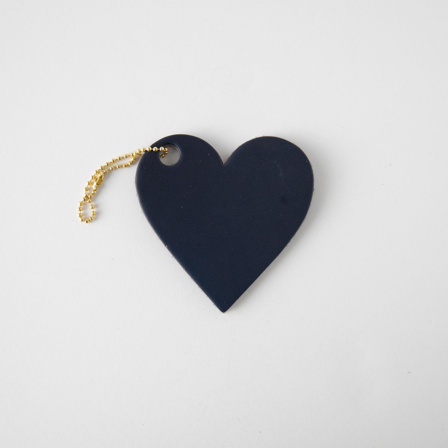 Navy Leather Heart Tag- personalized luggage tags - custom luggage tags - KMM &amp; Co.