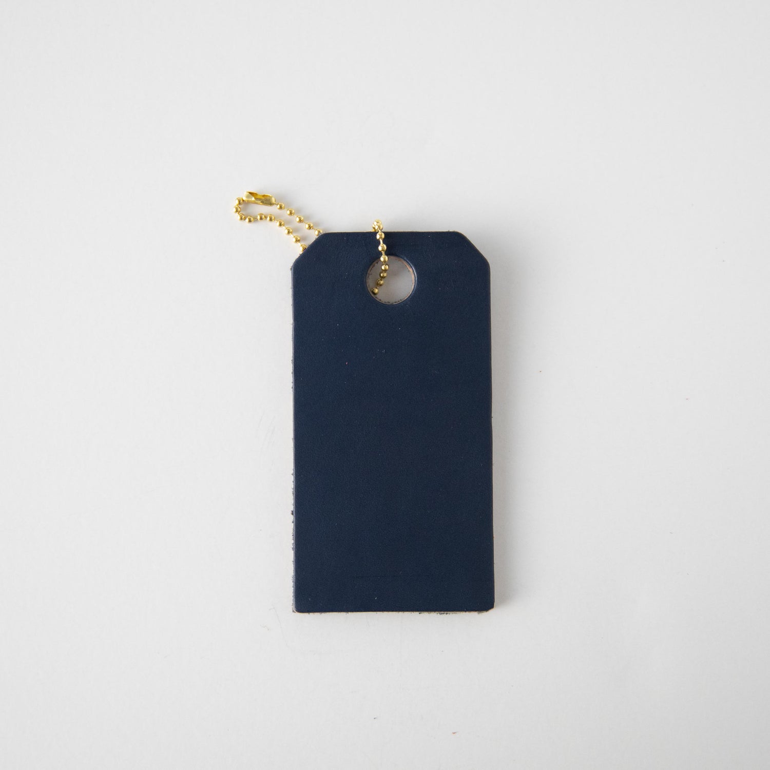 Navy Leather Tag- personalized luggage tags - custom luggage tags - KMM &amp; Co.