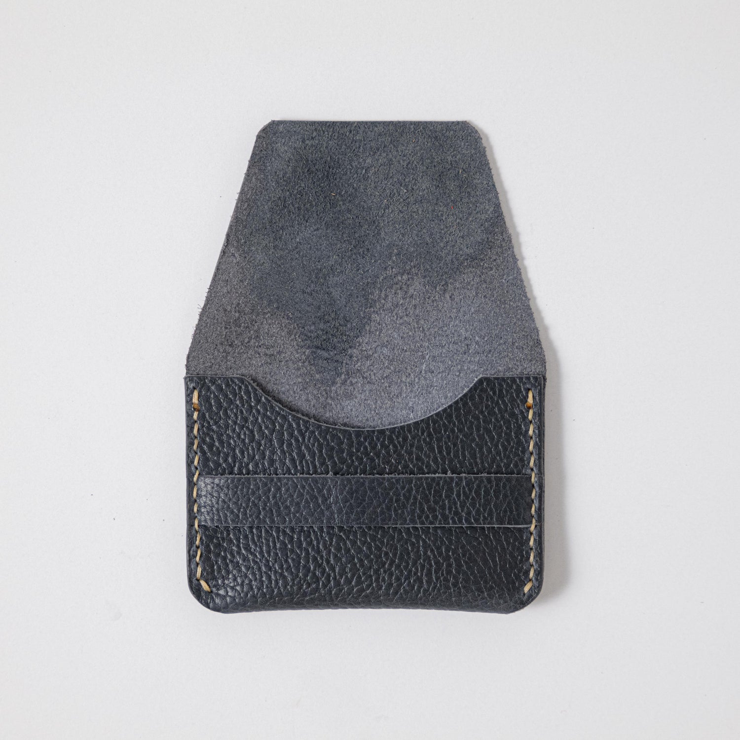 Navy Montana Flap Wallet- mens leather wallet - handmade leather wallets at KMM &amp; Co.