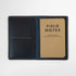 Navy Notebook Wallet- leather notebook cover - passport holder - KMM & Co.