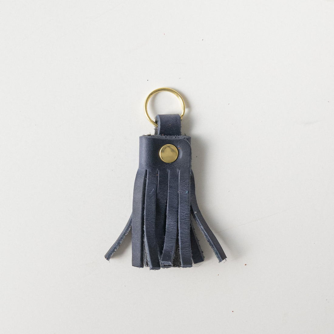 Navy Tassel Keychain- leather tassel keychain - KMM &amp; Co.