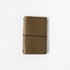 Olive Cypress Travel Notebook- leather journal - leather notebook - KMM & Co.