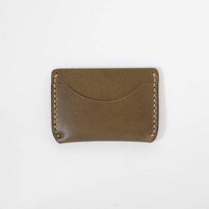 Olive Green Card Case- mens leather wallet - leather wallets for women - KMM &amp; Co.