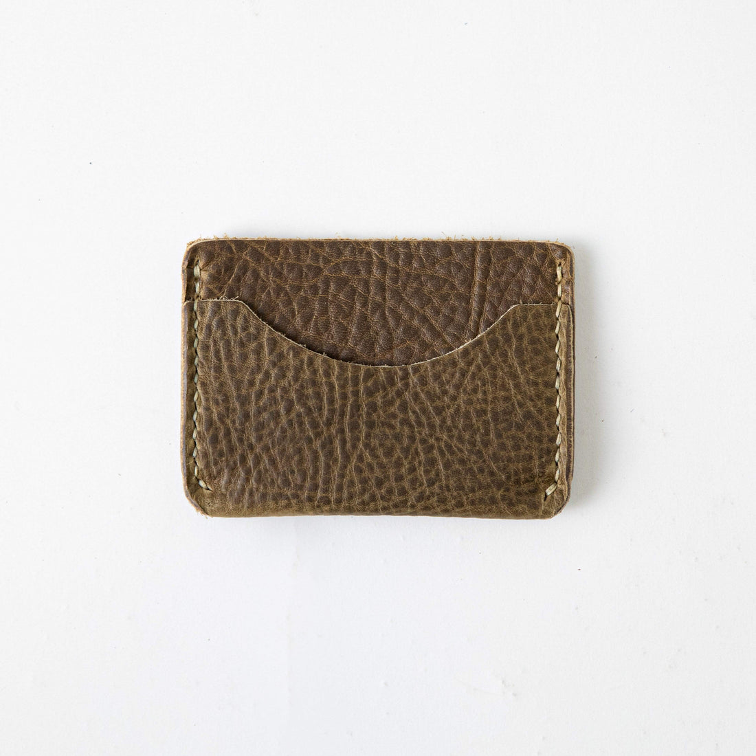 Olive Kodiak Card Case- mens leather wallet - leather wallets for women - KMM &amp; Co.