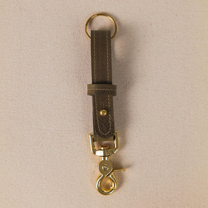 Olive Kodiak Key Lanyard- leather keychain for men and women - KMM &amp; Co.