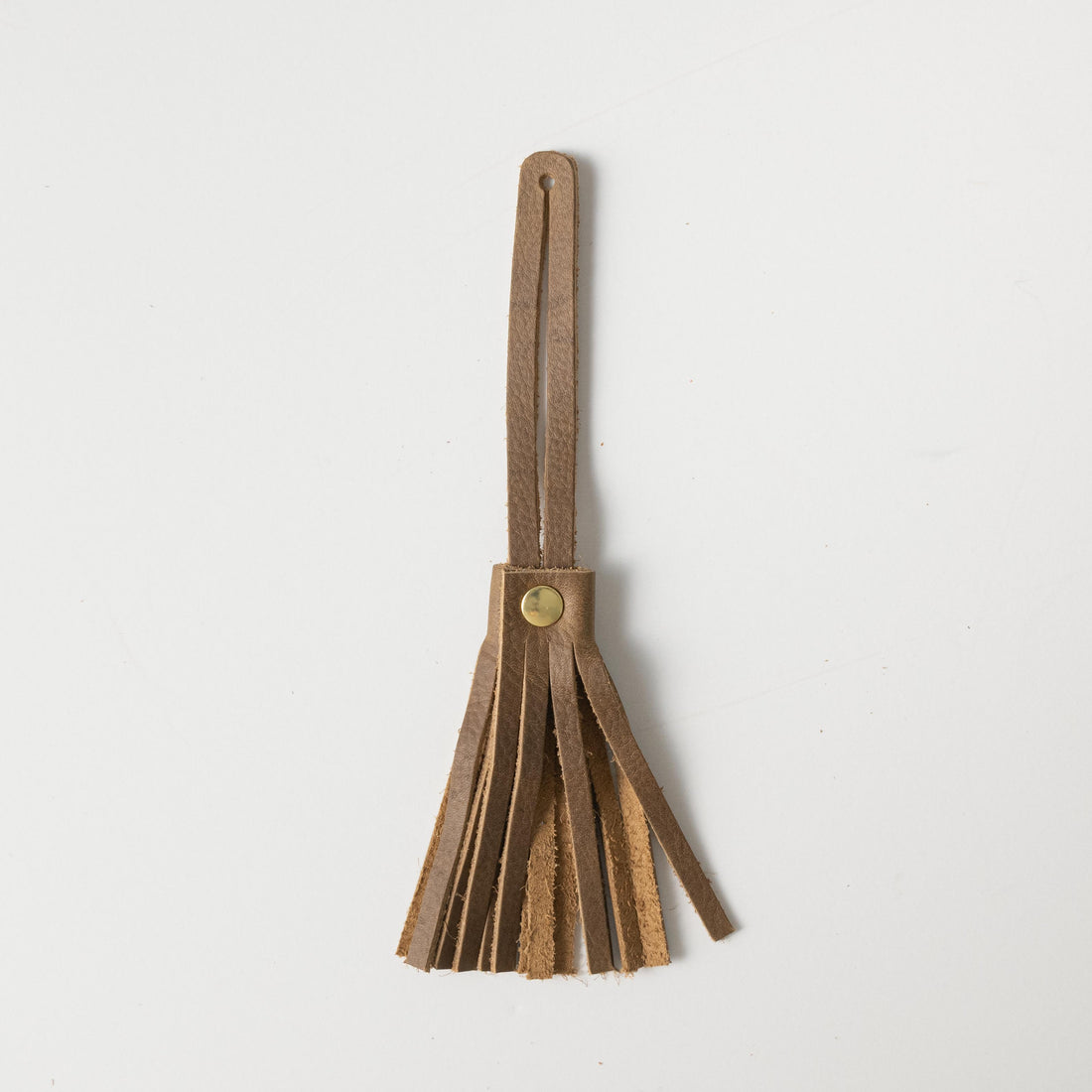 Olive Kodiak Leather Tassel- leather tassel keychain - KMM & Co.
