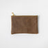 Olive Kodiak Small Zip Pouch- small zipper pouch - leather zipper pouch - KMM & Co.