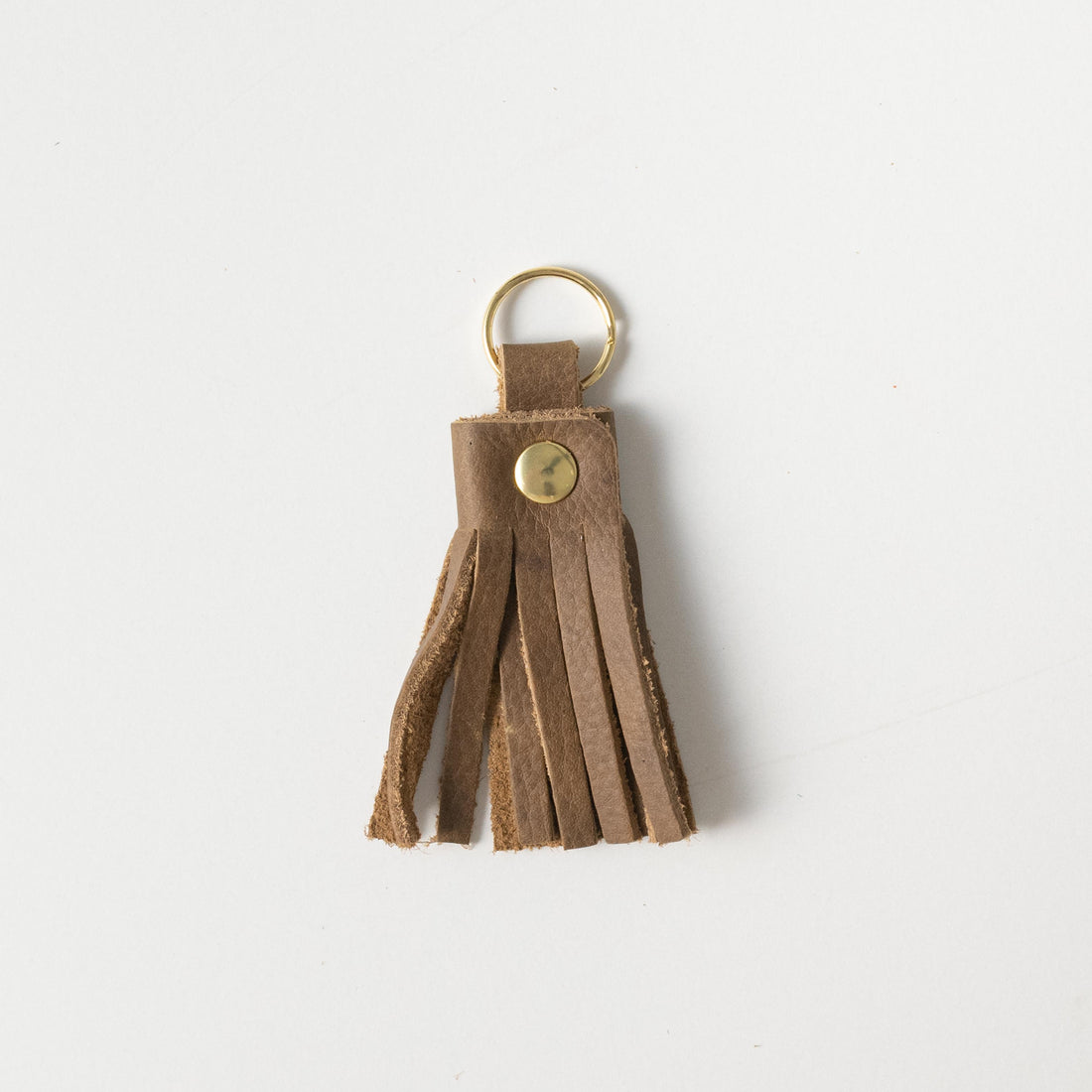 Olive Kodiak Tassel Keychain- leather tassel keychain - KMM &amp; Co.