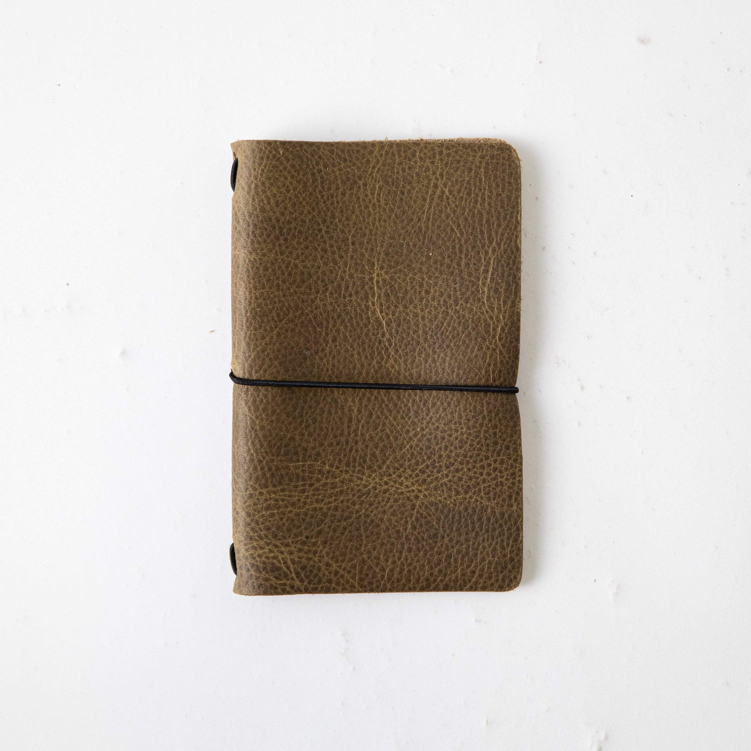 Olive Kodiak Travel Notebook- leather journal - leather notebook - KMM &amp; Co.