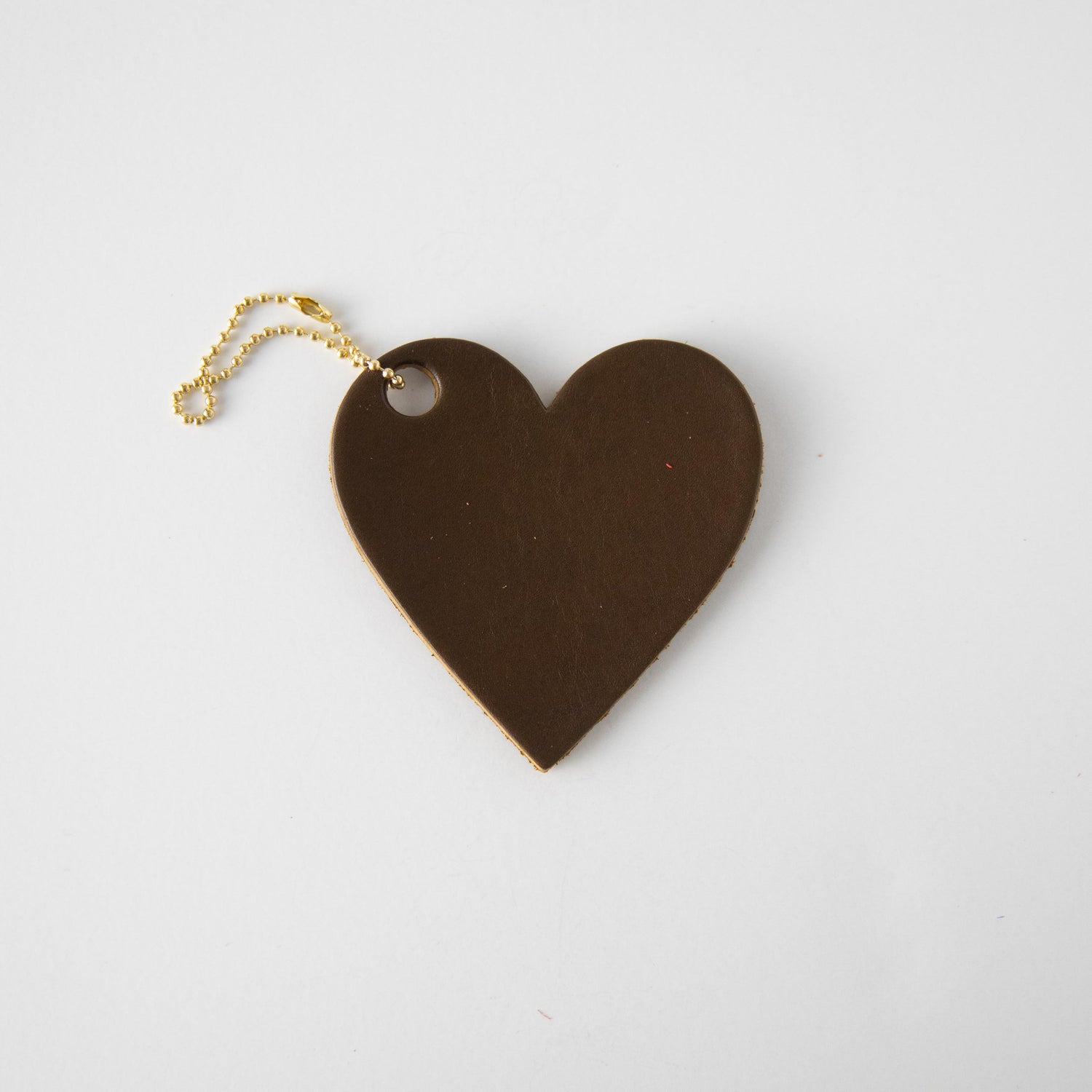 Olive Leather Heart Tag- personalized luggage tags - custom luggage tags - KMM &amp; Co.