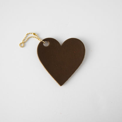 Olive Leather Heart Tag- personalized luggage tags - custom luggage tags - KMM &amp; Co.
