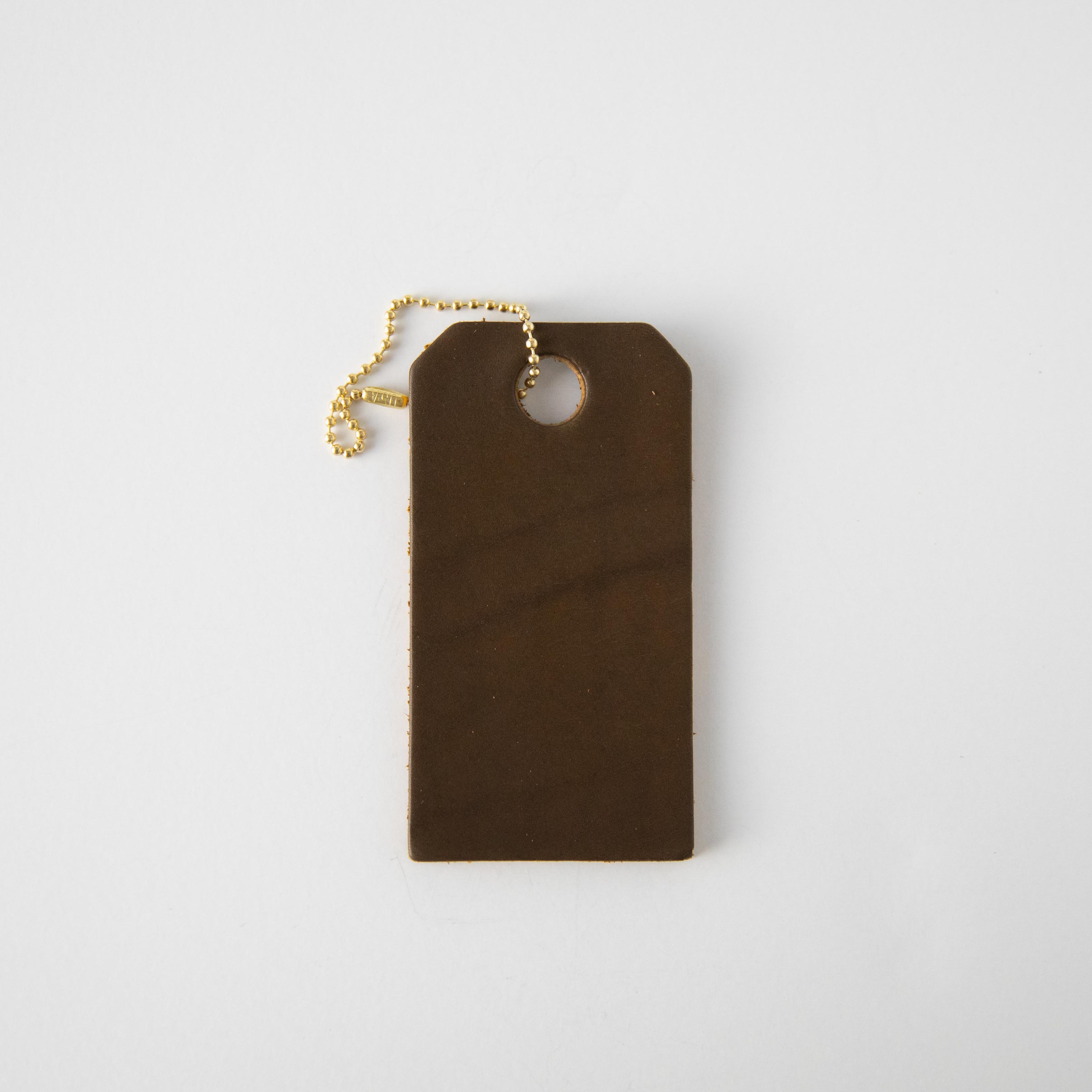 Olive Leather Tag- personalized luggage tags - custom luggage tags - KMM &amp; Co.