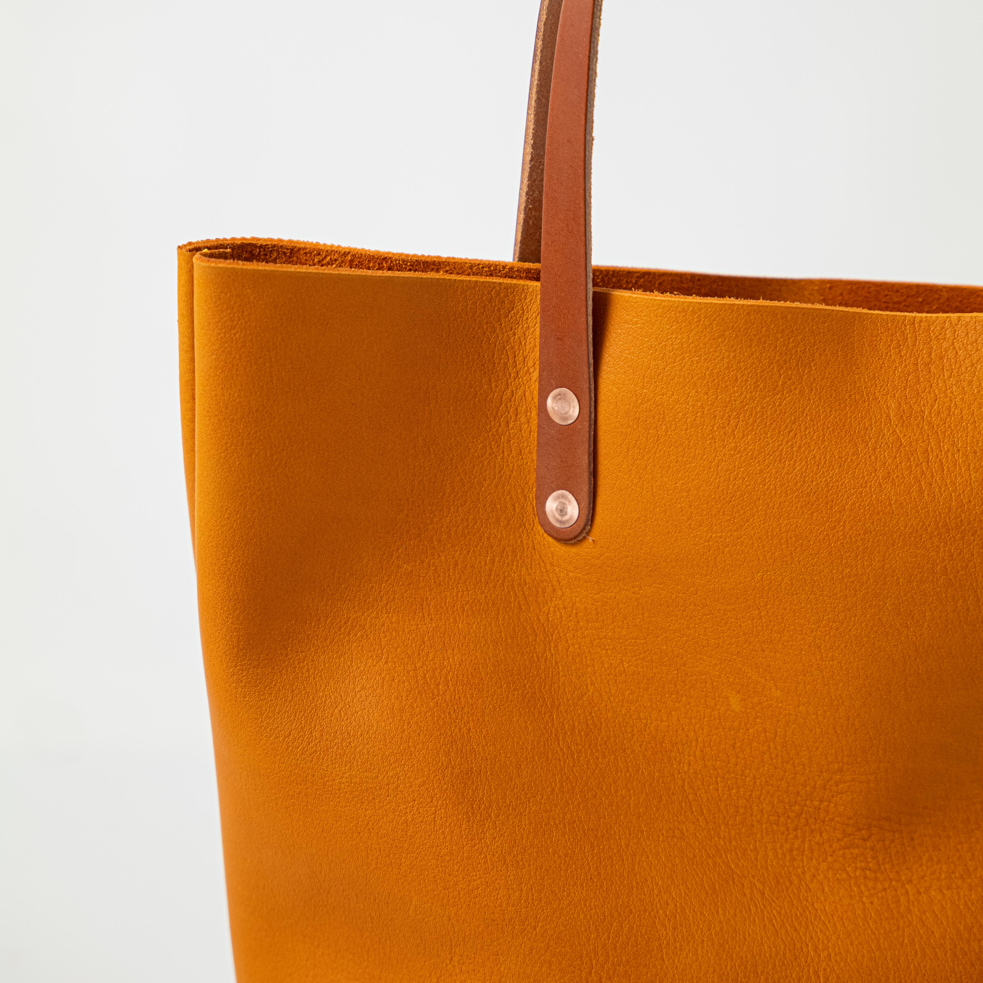 Elena Handbags Ultra Soft Leather Bucket Bag Soft Yellow