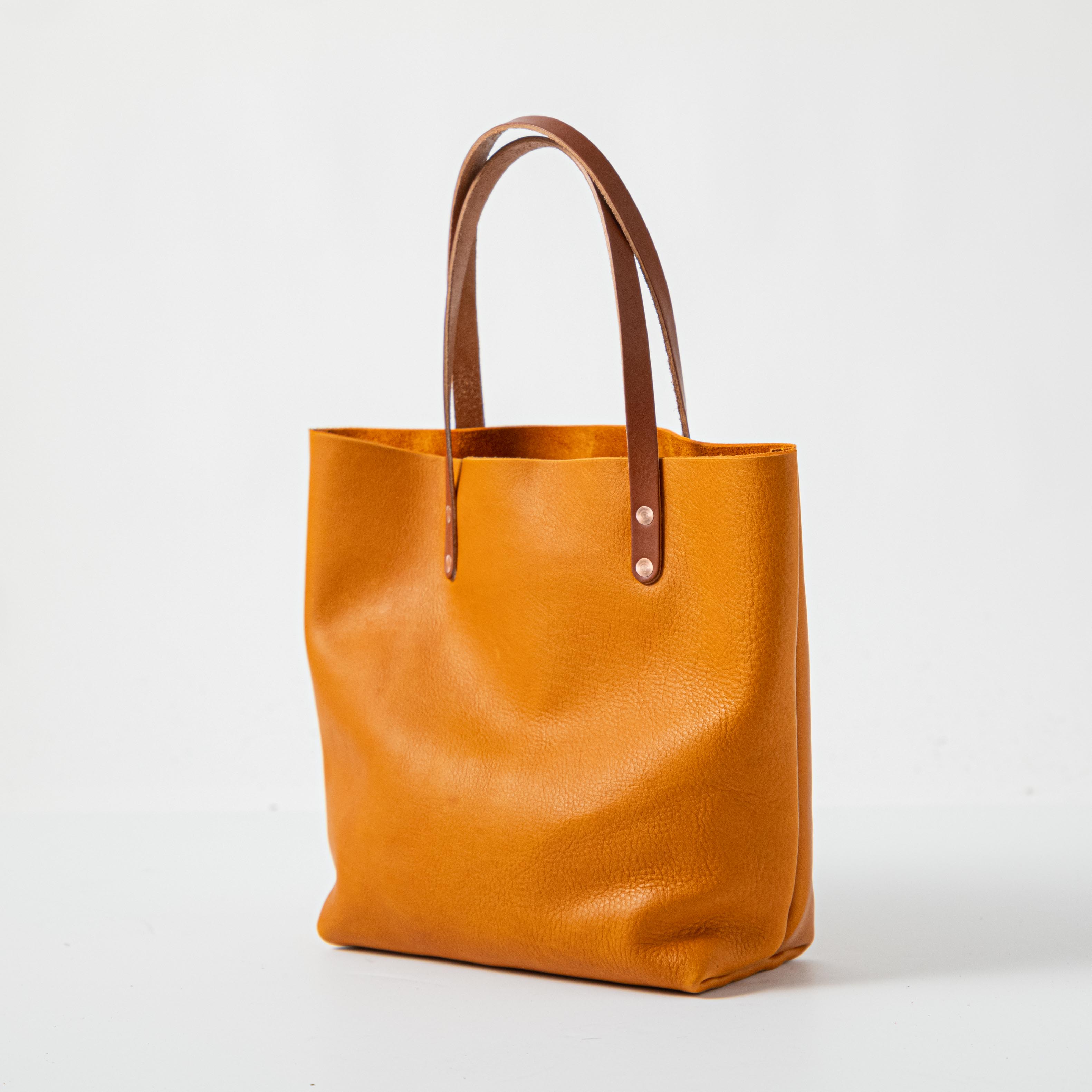Leather Tote Bags: Rose Cypress Tote | Leather Bags by KMM & Co. 11-inch +$25 / Snap Closure (FINAL Sale) +$10