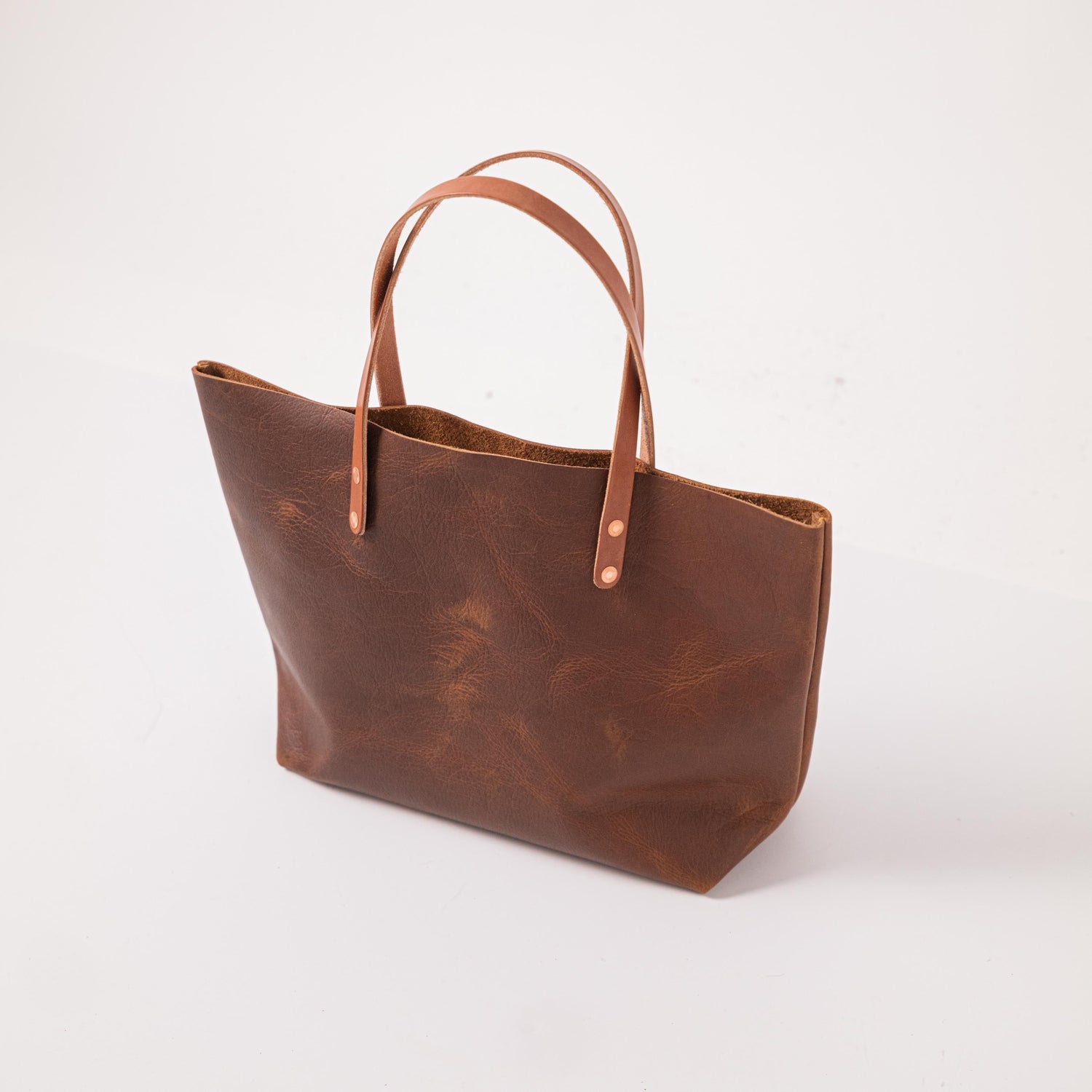 Original Tan Kodiak East West Tote- tan leather bag handmade in America