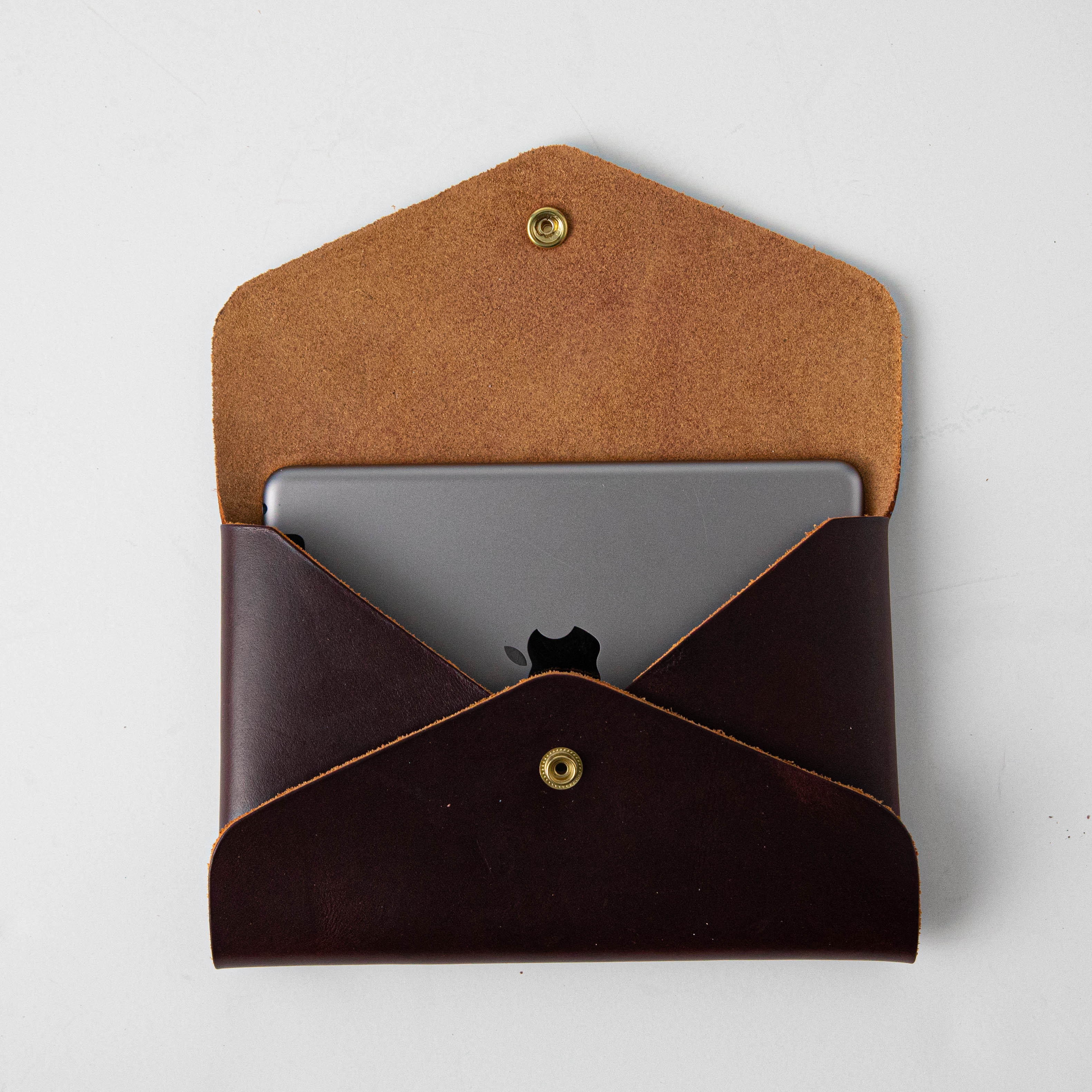 the envelope clutch, leather