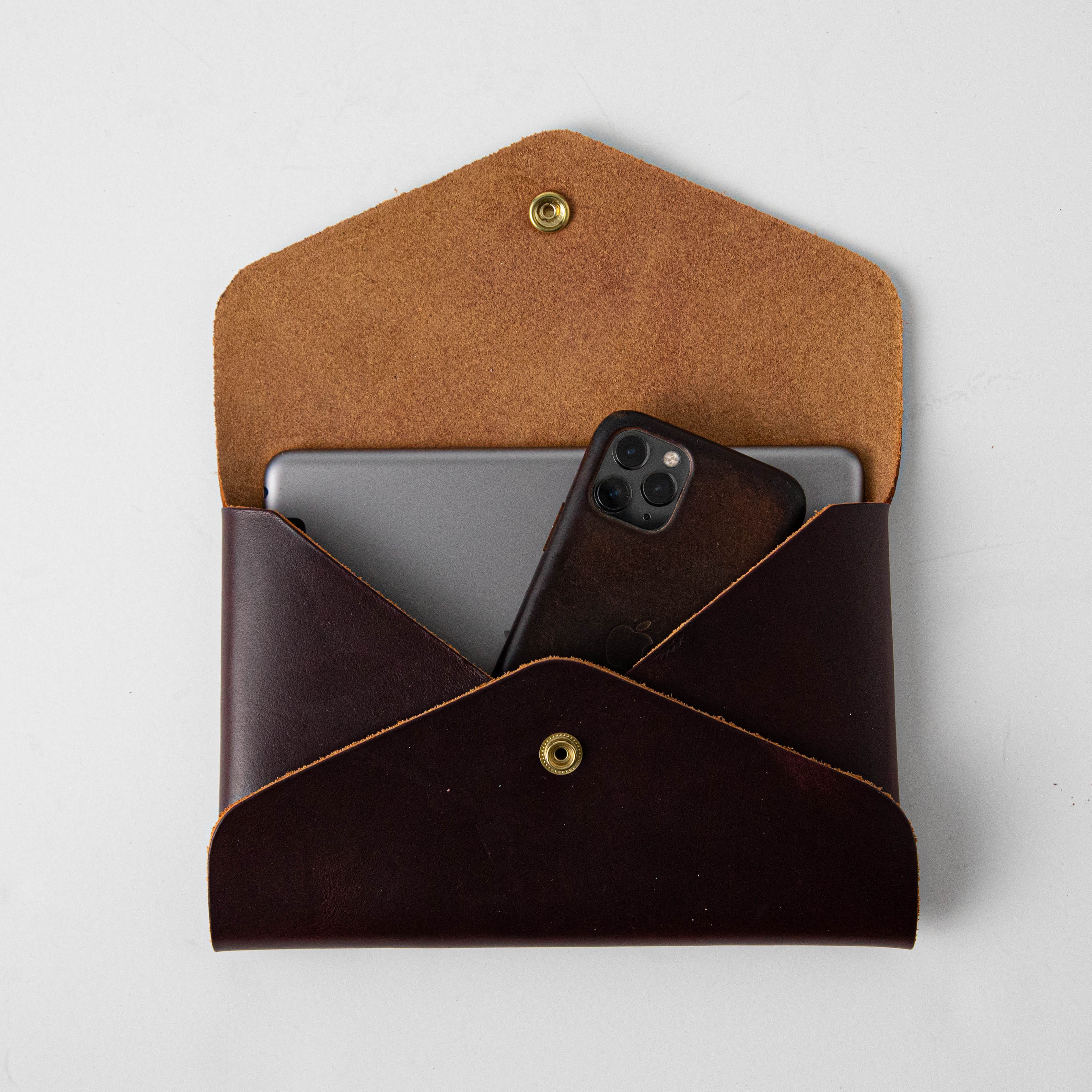 Oxblood Envelope Clutch