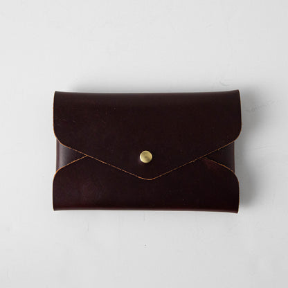 Oxblood Envelope Clutch- leather clutch bag - handmade leather bags - KMM &amp; Co.