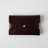 Oxblood Envelope Clutch- leather clutch bag - handmade leather bags - KMM & Co.