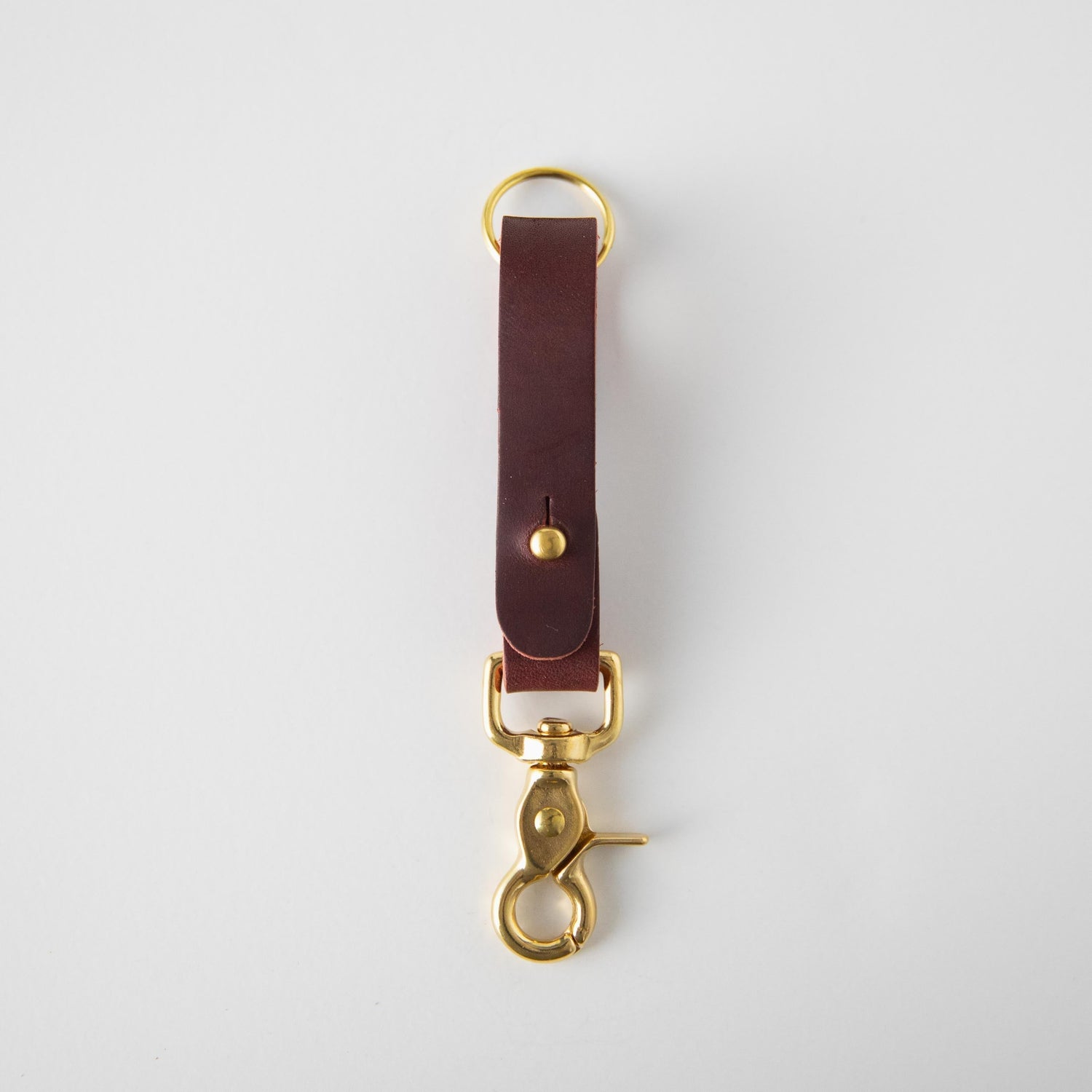 Oxblood Key Lanyard- leather keychain for men and women - KMM &amp; Co.