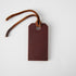 Oxblood Leather Tag- personalized luggage tags - custom luggage tags - KMM & Co.