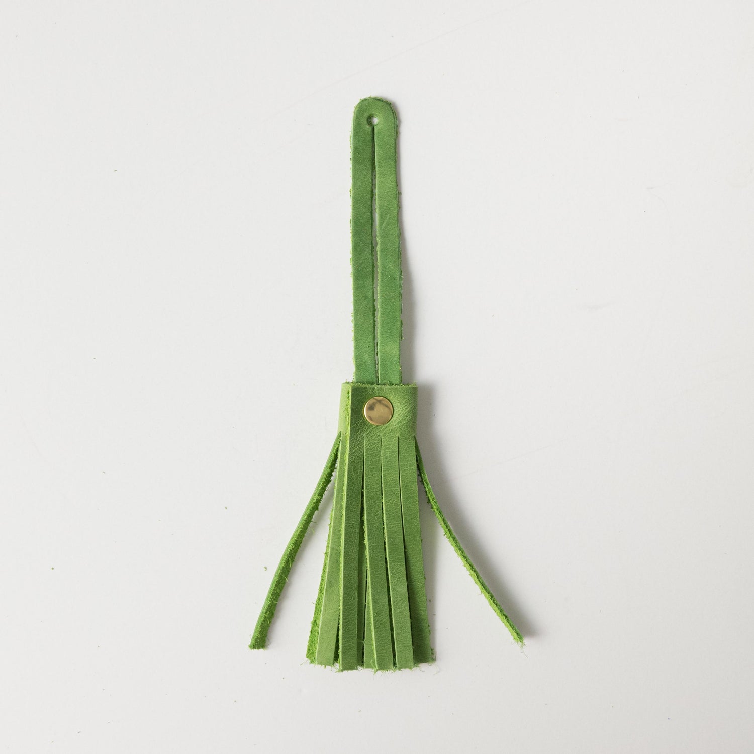 Palm Green Leather Tassel- leather tassel keychain - KMM &amp; Co.