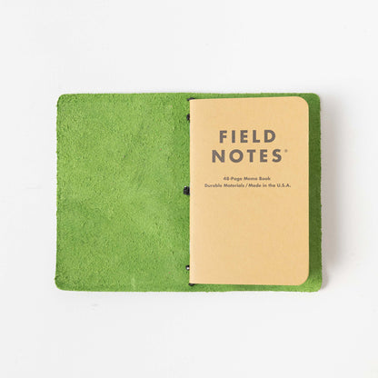 Palm Green Travel Notebook- leather journal - leather notebook - KMM &amp; Co.