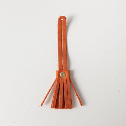 Paprika Mini Tassel- leather tassel keychain - KMM &amp; Co.