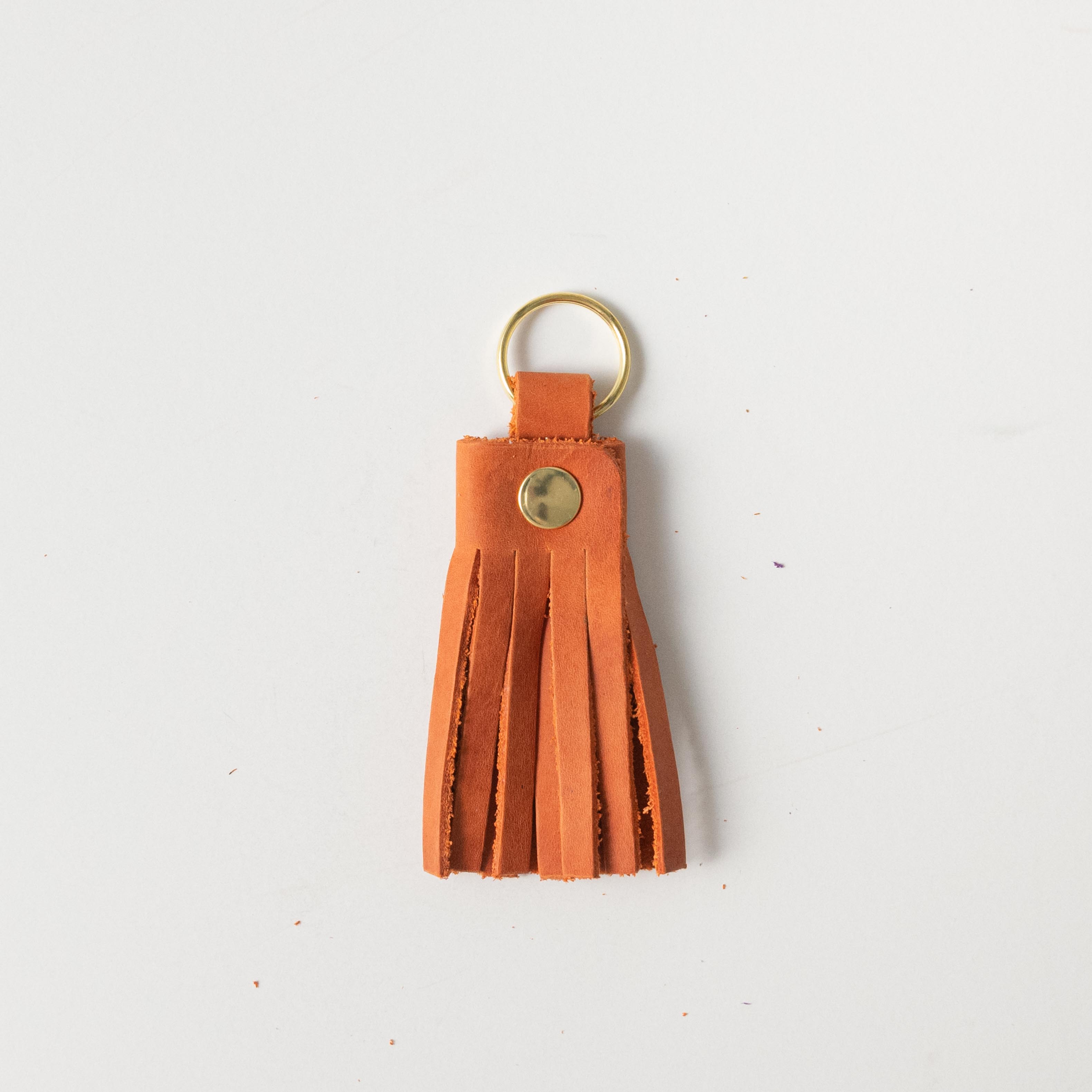 Paprika Tassel Keychain- leather tassel keychain - KMM &amp; Co.