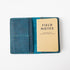 Petrol Blue Bison Notebook Wallet- leather notebook cover - passport holder - KMM & Co.