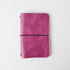 Pink Bulldog Travel Notebook- leather journal - leather notebook - KMM & Co.