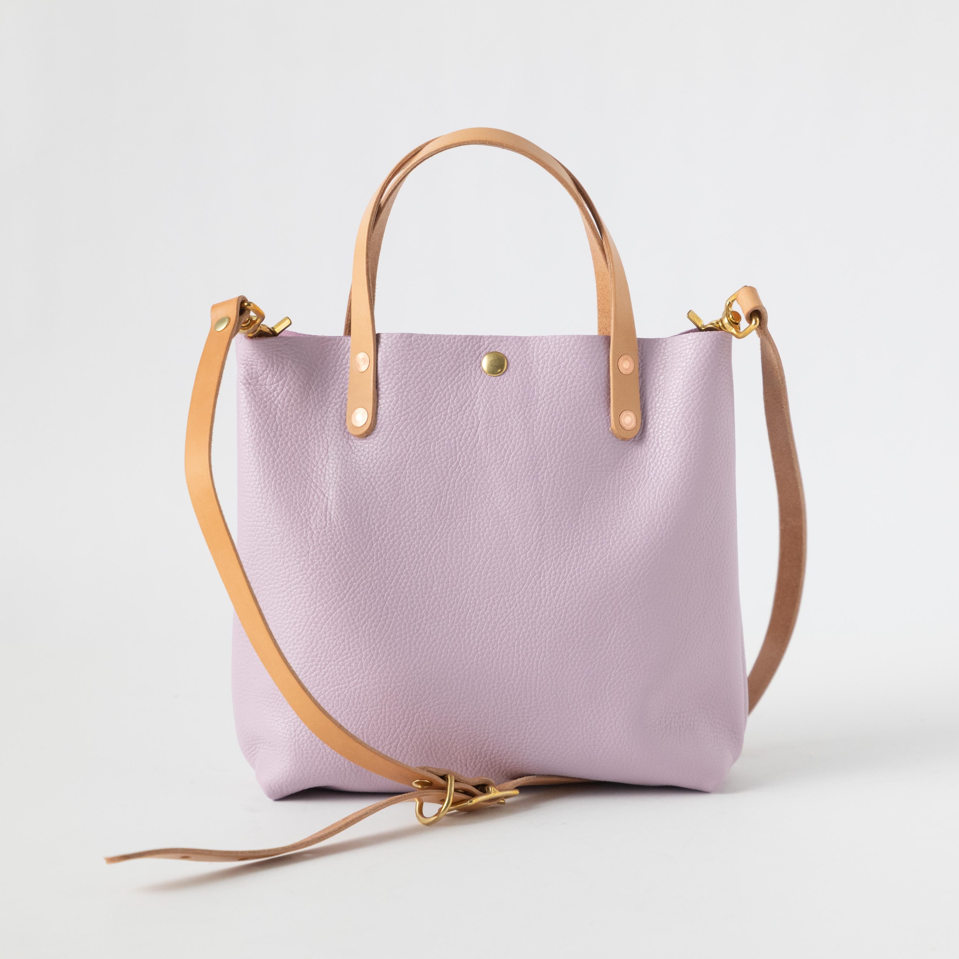 Pink Italian Pebbled Mini Tote