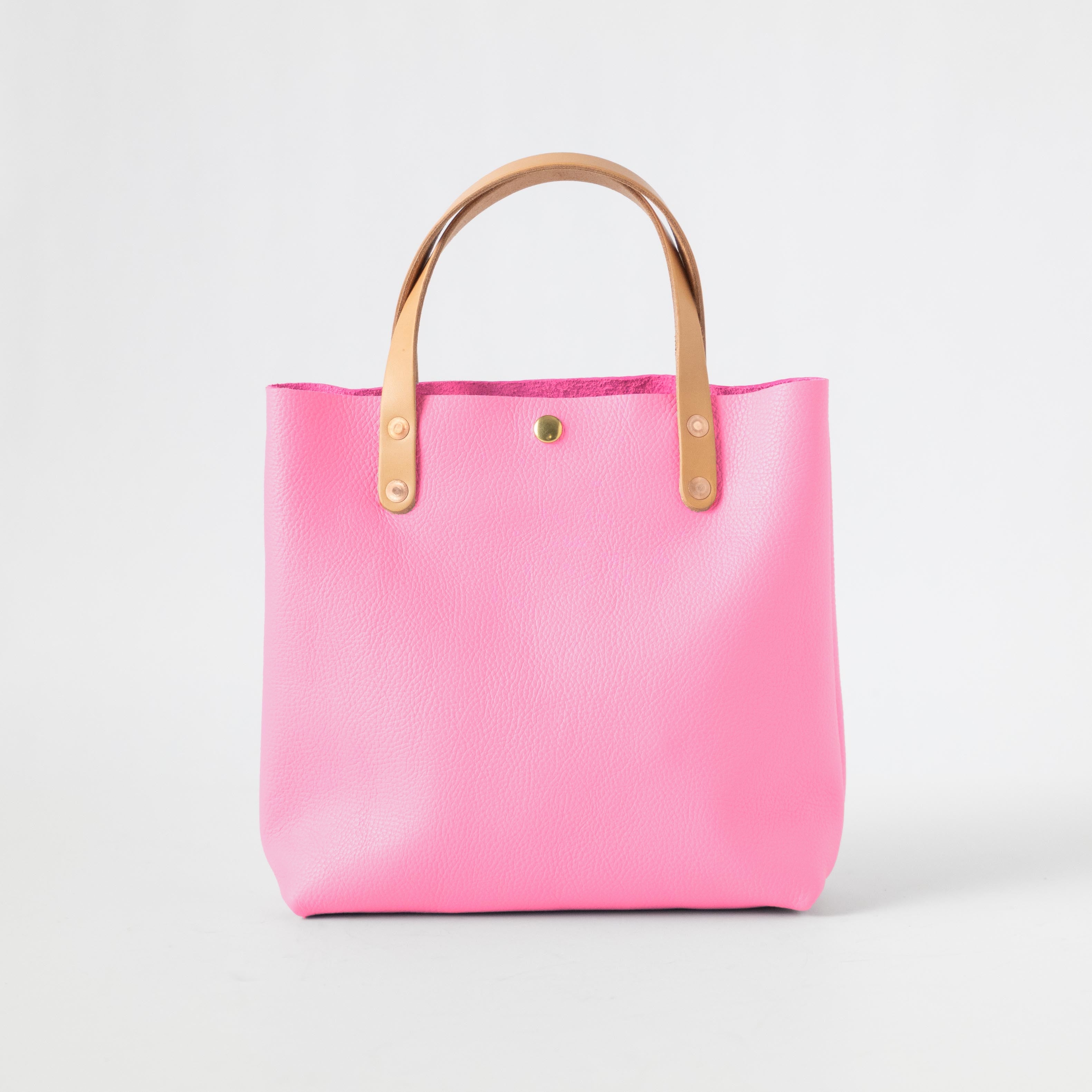 Pink Italian Pebbled Mini Tote