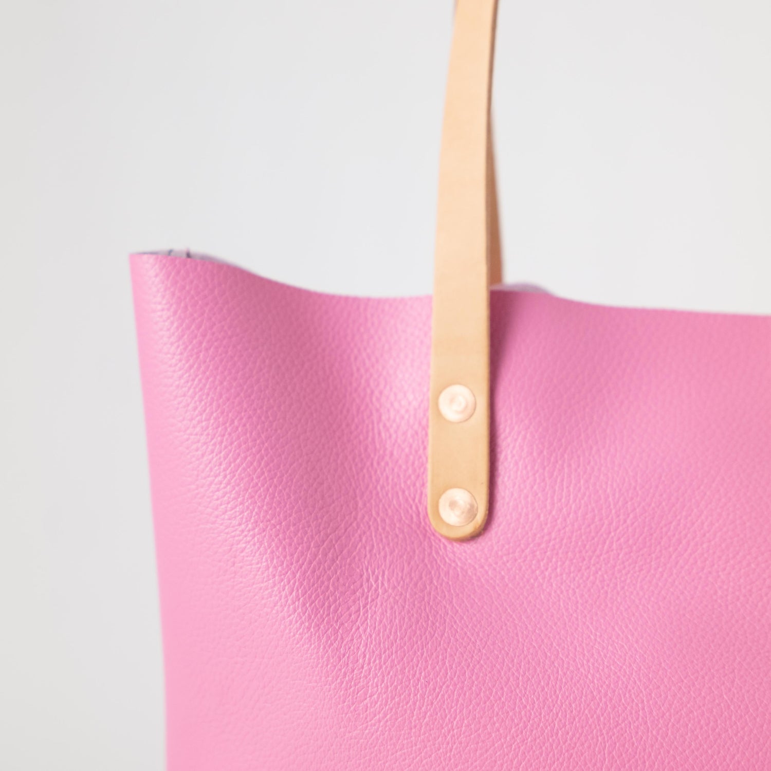 Pink Italian Pebbled Tote