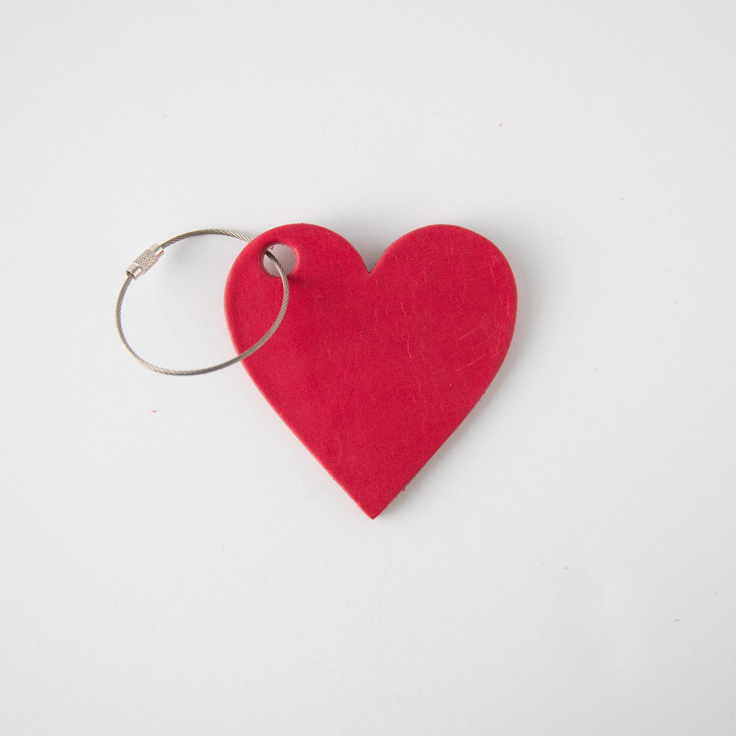 Pink Leather Heart Tag- personalized luggage tags - custom luggage tags - KMM &amp; Co.