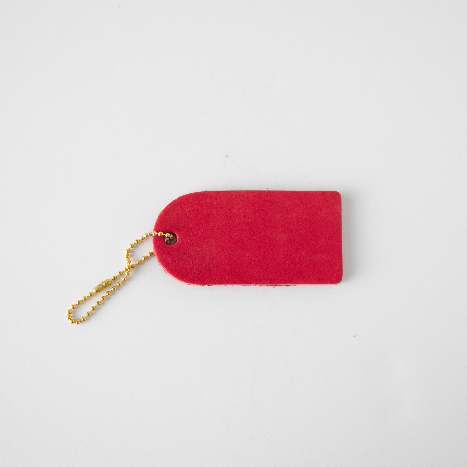 Pink Mini Leather Tag | Leather luggage tags handmade in the USA