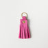 Pink Tassel Keychain- leather tassel keychain - KMM & Co.