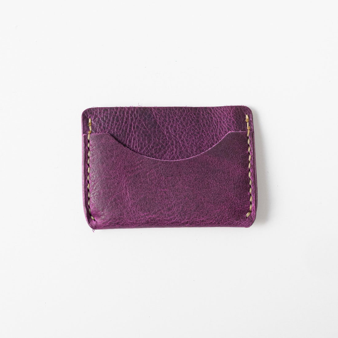 Purple Bison Card Case- mens leather wallet - leather wallets for women - KMM &amp; Co.