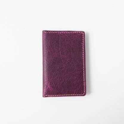 Purple Bison Notebook Wallet- leather notebook cover - passport holder - KMM &amp; Co.
