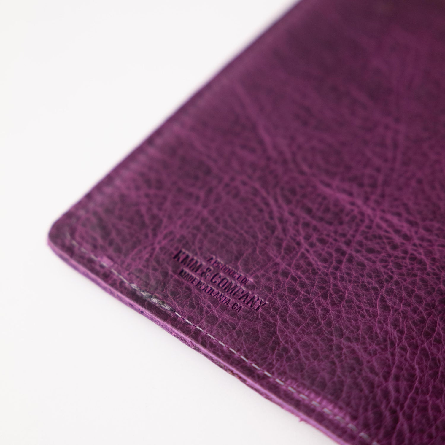 Purple Bison Notebook Wallet- leather notebook cover - passport holder - KMM &amp; Co.