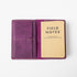 Purple Bison Notebook Wallet- leather notebook cover - passport holder - KMM & Co.