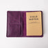 Purple Bison Notebook Wallet- leather notebook cover - passport holder - KMM & Co.