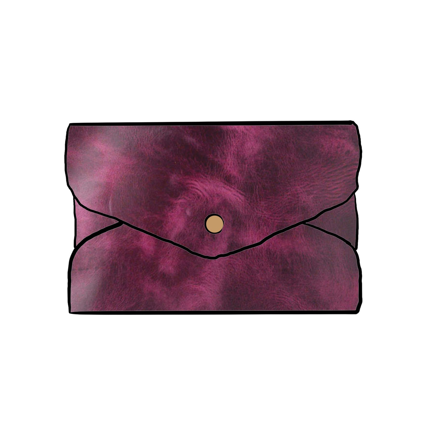 Purple Cheaha Envelope Clutch- leather clutch bag - handmade leather bags - KMM &amp; Co.