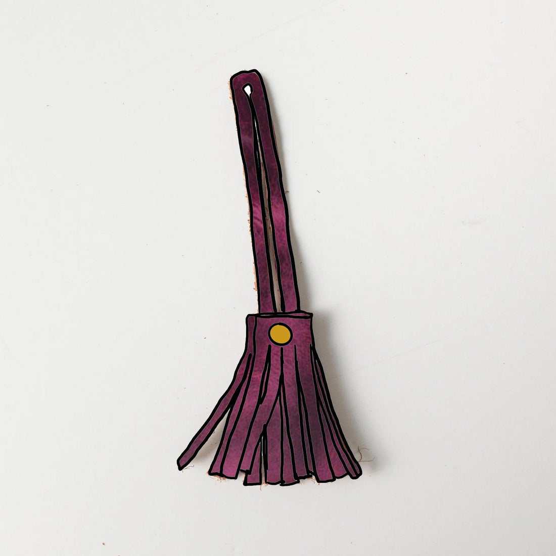 Purple Cheaha Mini Tassel- leather tassel keychain - KMM &amp; Co.