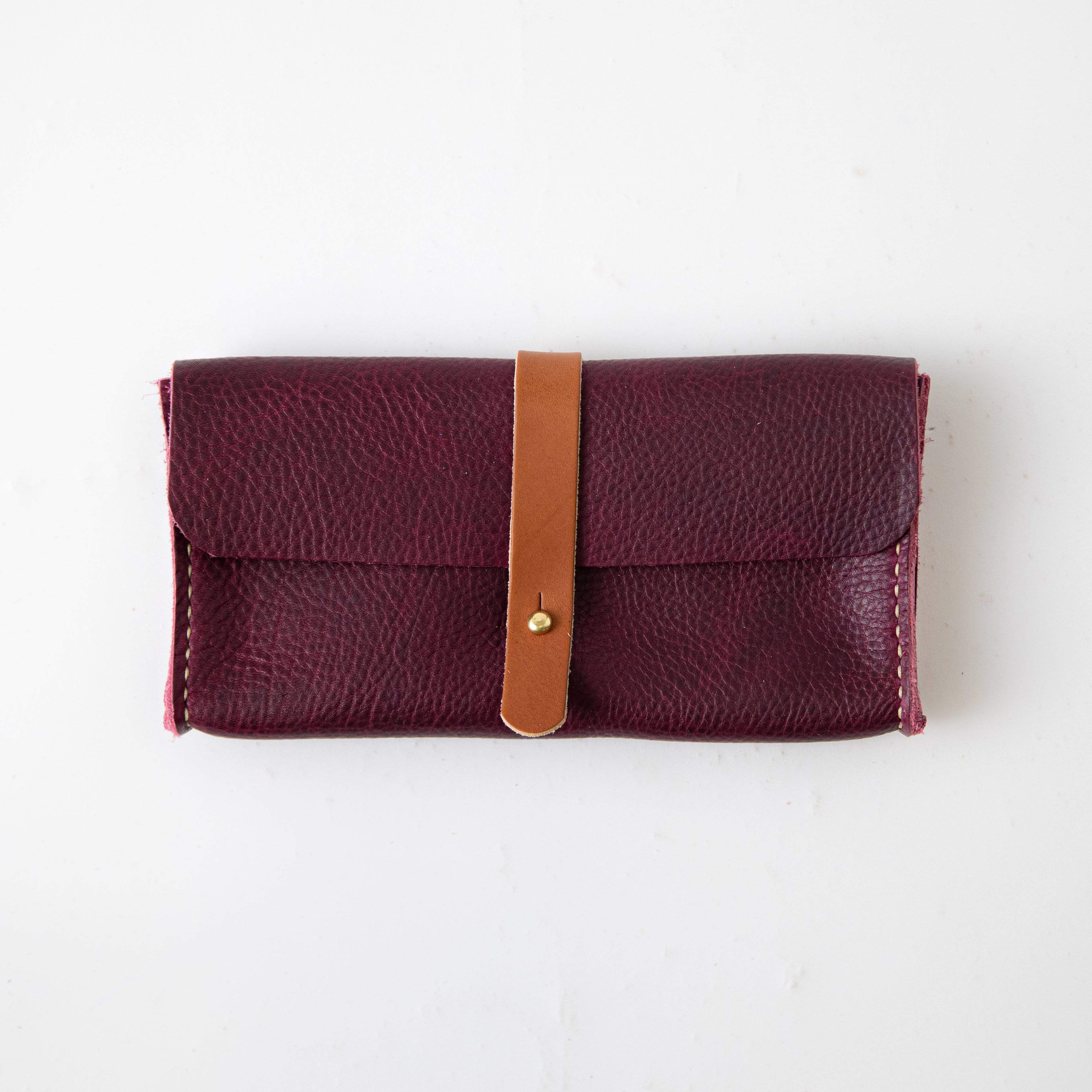 Purple Kodiak Clutch Wallet- leather clutch bag - leather handmade bags - KMM &amp; Co.