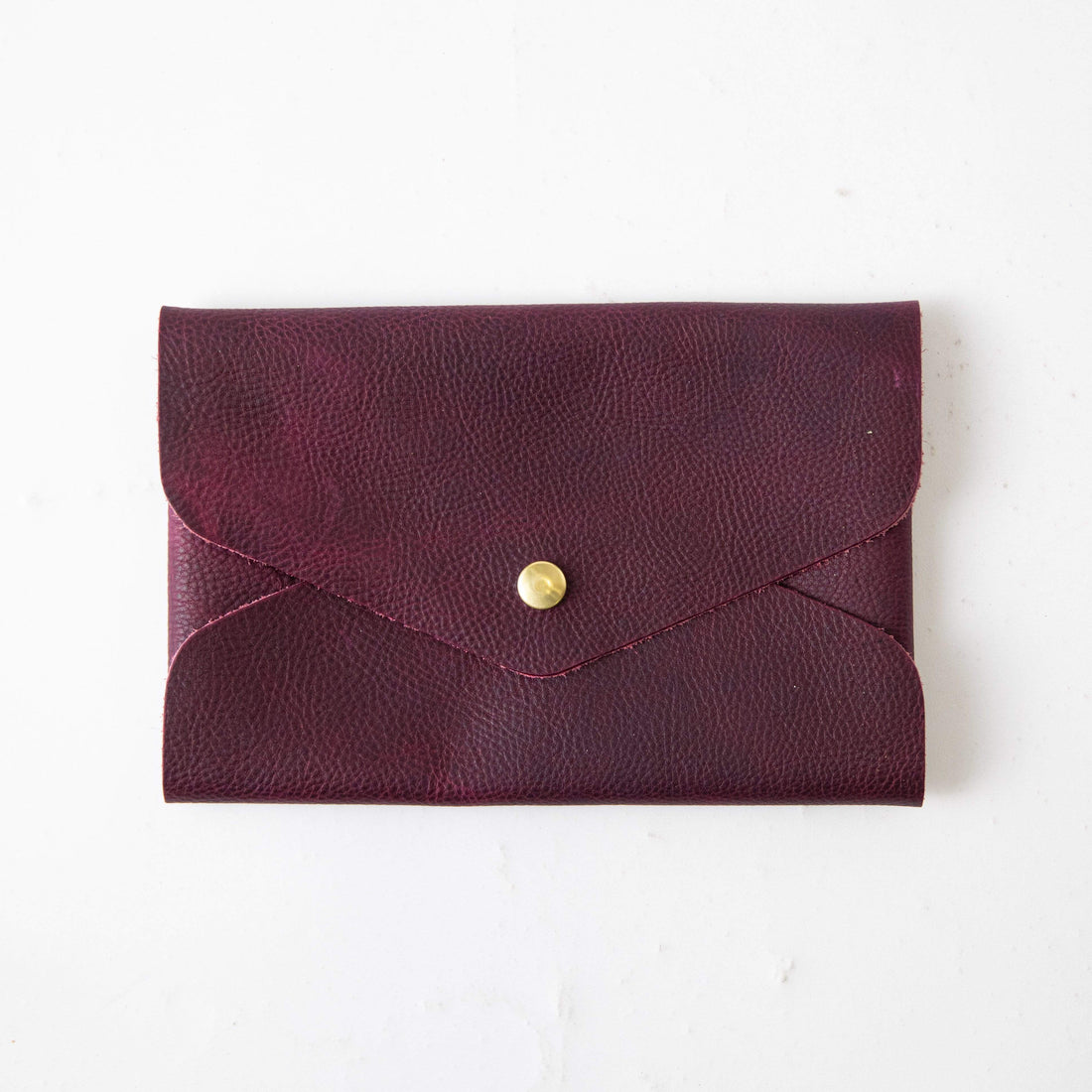 Purple Kodiak Envelope Clutch- leather clutch bag - handmade leather bags - KMM &amp; Co.