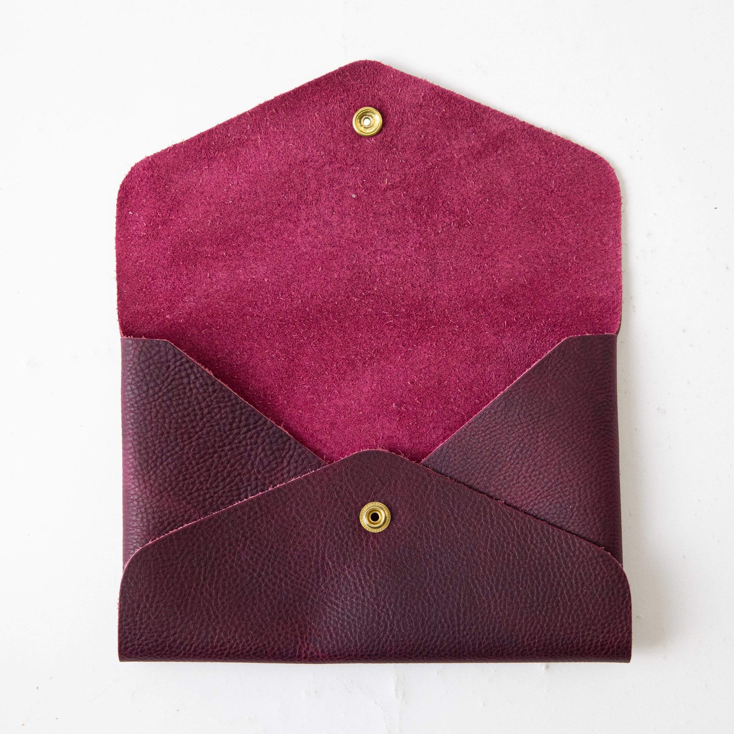 Purple Kodiak Envelope Clutch- leather clutch bag - handmade leather bags - KMM &amp; Co.