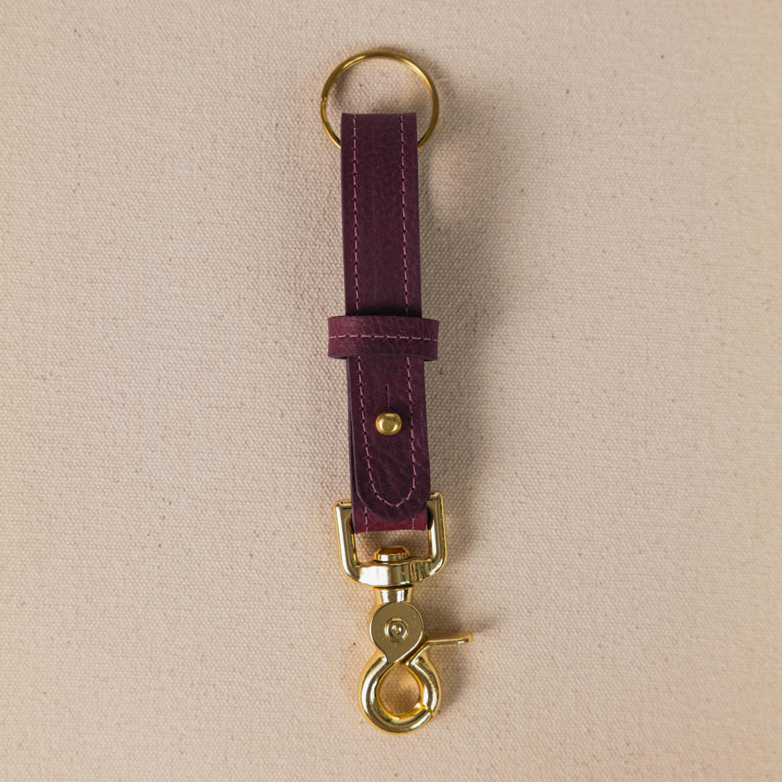 Purple Kodiak Key Lanyard- leather keychain for men and women - KMM &amp; Co.